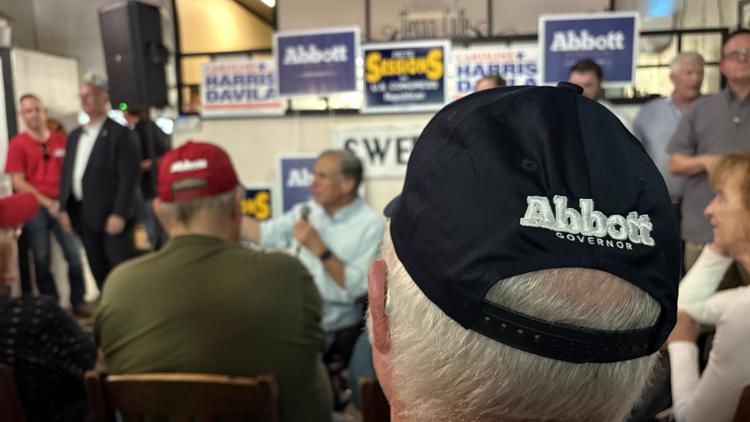 Gov. Greg Abbott rallies supporters in Hutto as Texas governor's race enters final stretch — KVUE (Austin), New Braunfels Community news
